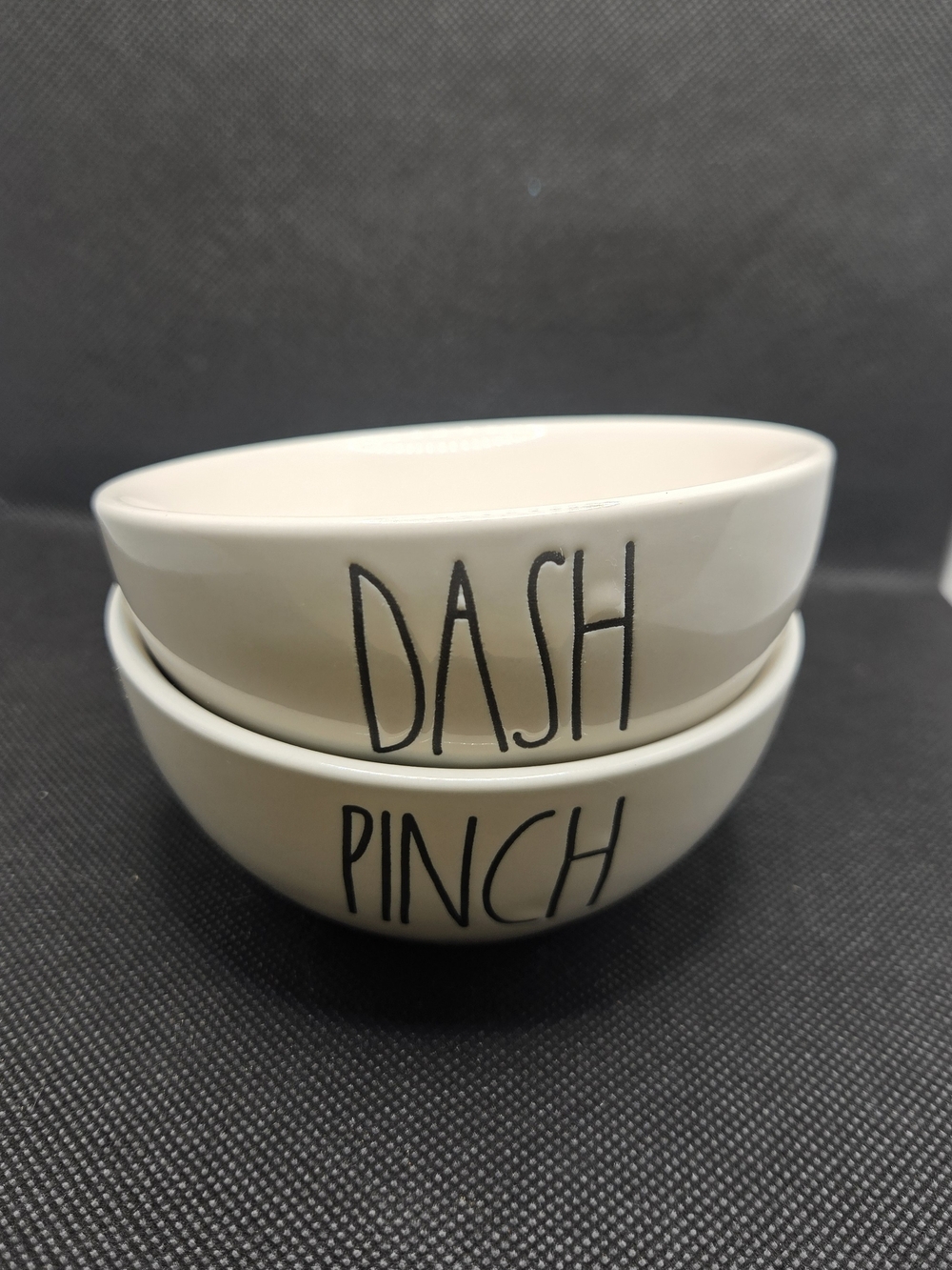 Rae Dunn Cream Ceramic Prep Bowls - "Dash" & "Pinch"